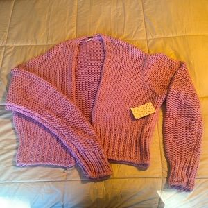 NEW! Super Cute and fun FREE PEOPLE woven sweater!! Never been worn!